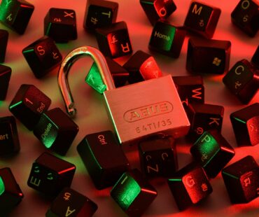 red and black love lock