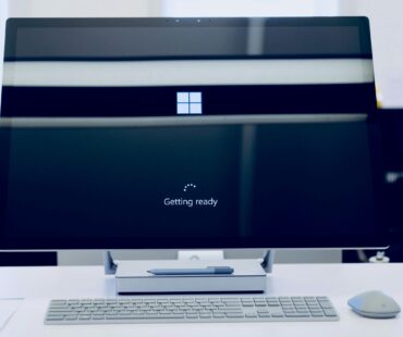 flat screen computer monitor turned on