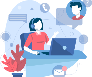 Free call center customer service business solutions vector