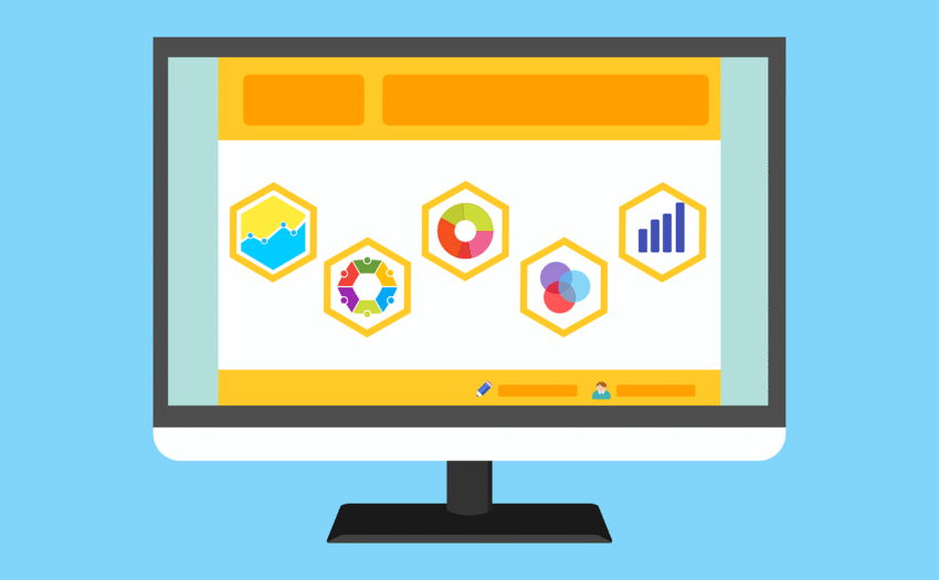 Free statistic survey website vector